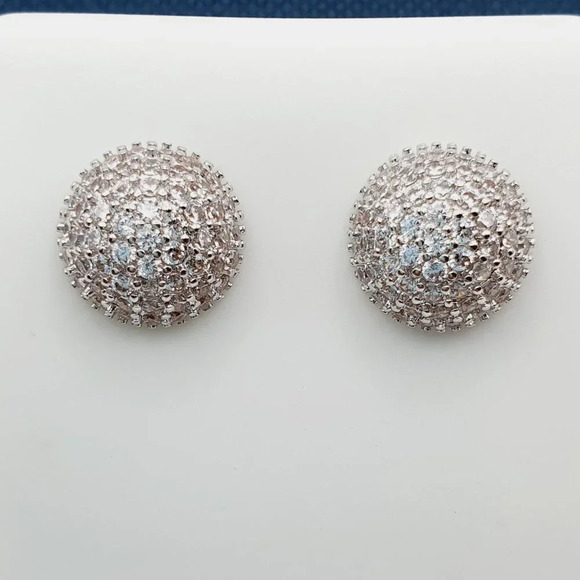Jewelry - "925 Sterling Silver Plated CZ Earrings, EVBRS430